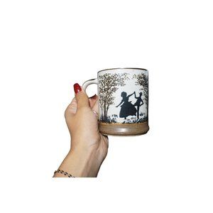 Vintage Japanese Otagiri Mug | Silhouette of Dancing Couple - 4" Tall Excellent